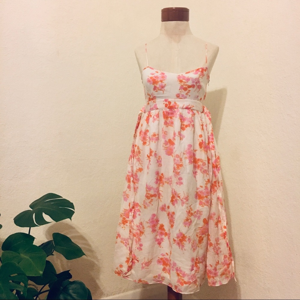 Floral spaghetti strap summer dress